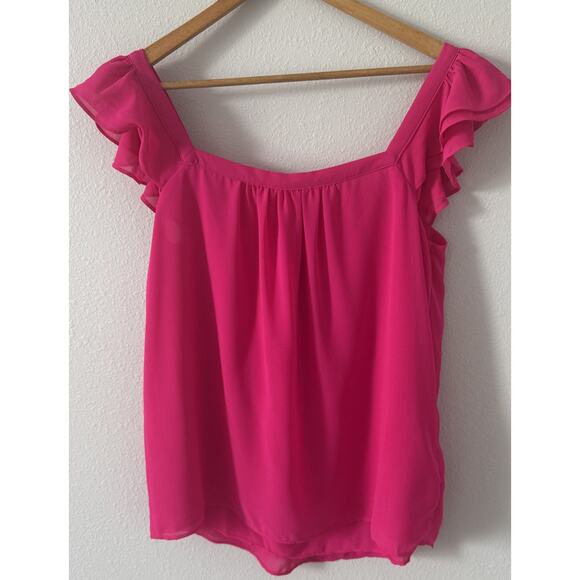 ee: some WOMENS BOUTIQUE PINK TOP CHIFFON OVERLAY SIZE SMALL NEW - Picture 3 of 8